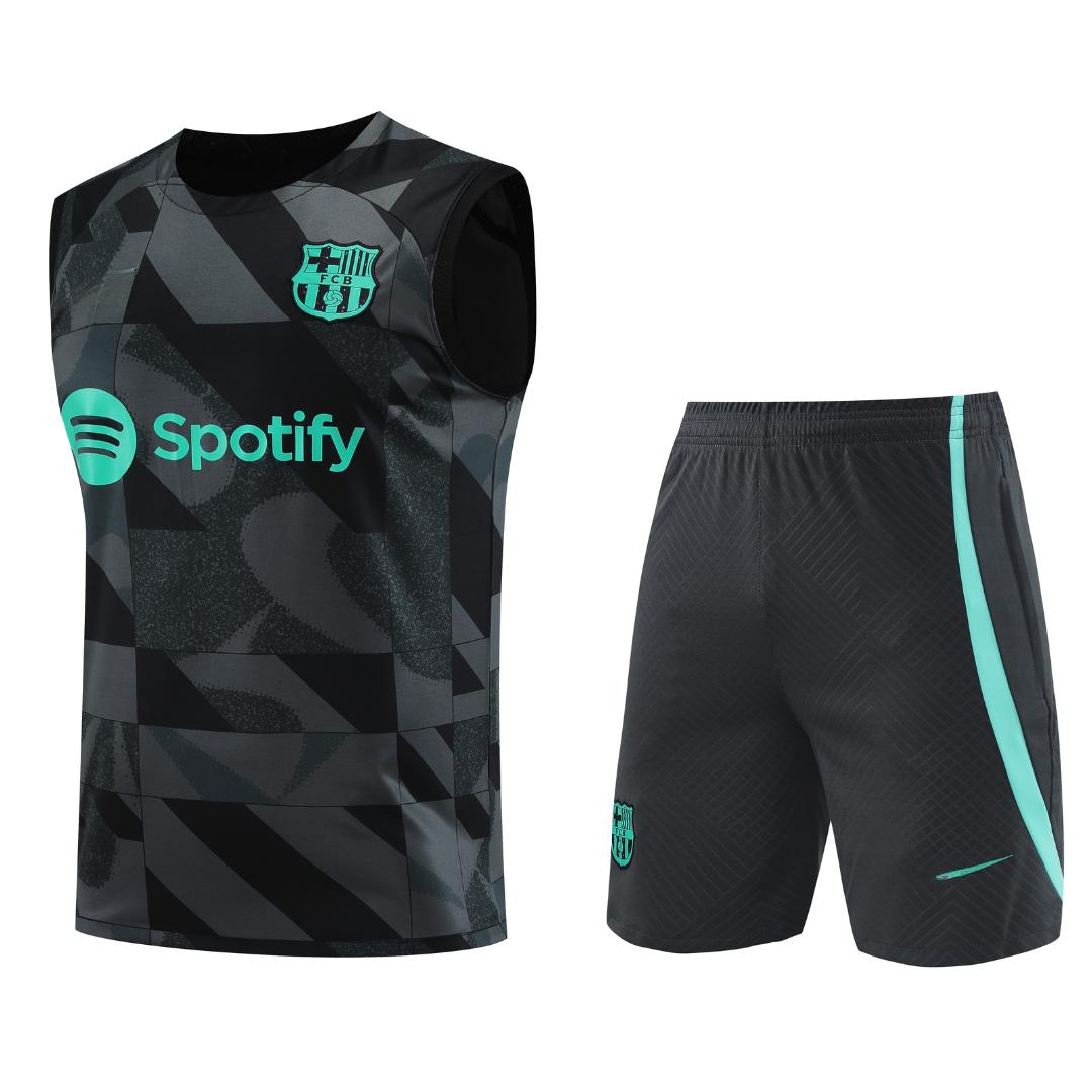Set Estivo Senza Maniche NERO FC BARCELONA 2024/2025