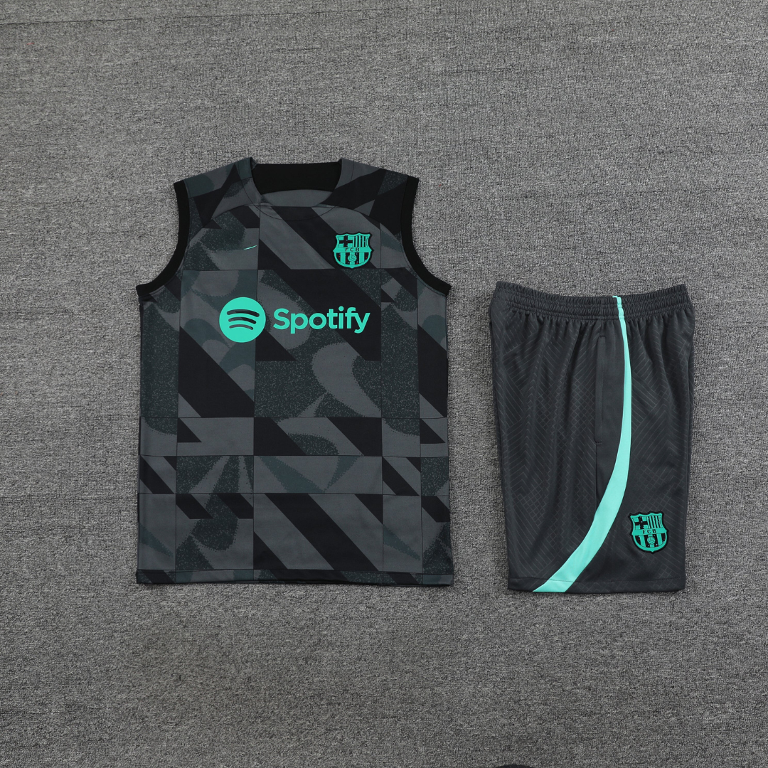 Set Estivo Senza Maniche NERO FC BARCELONA 2024/2025
