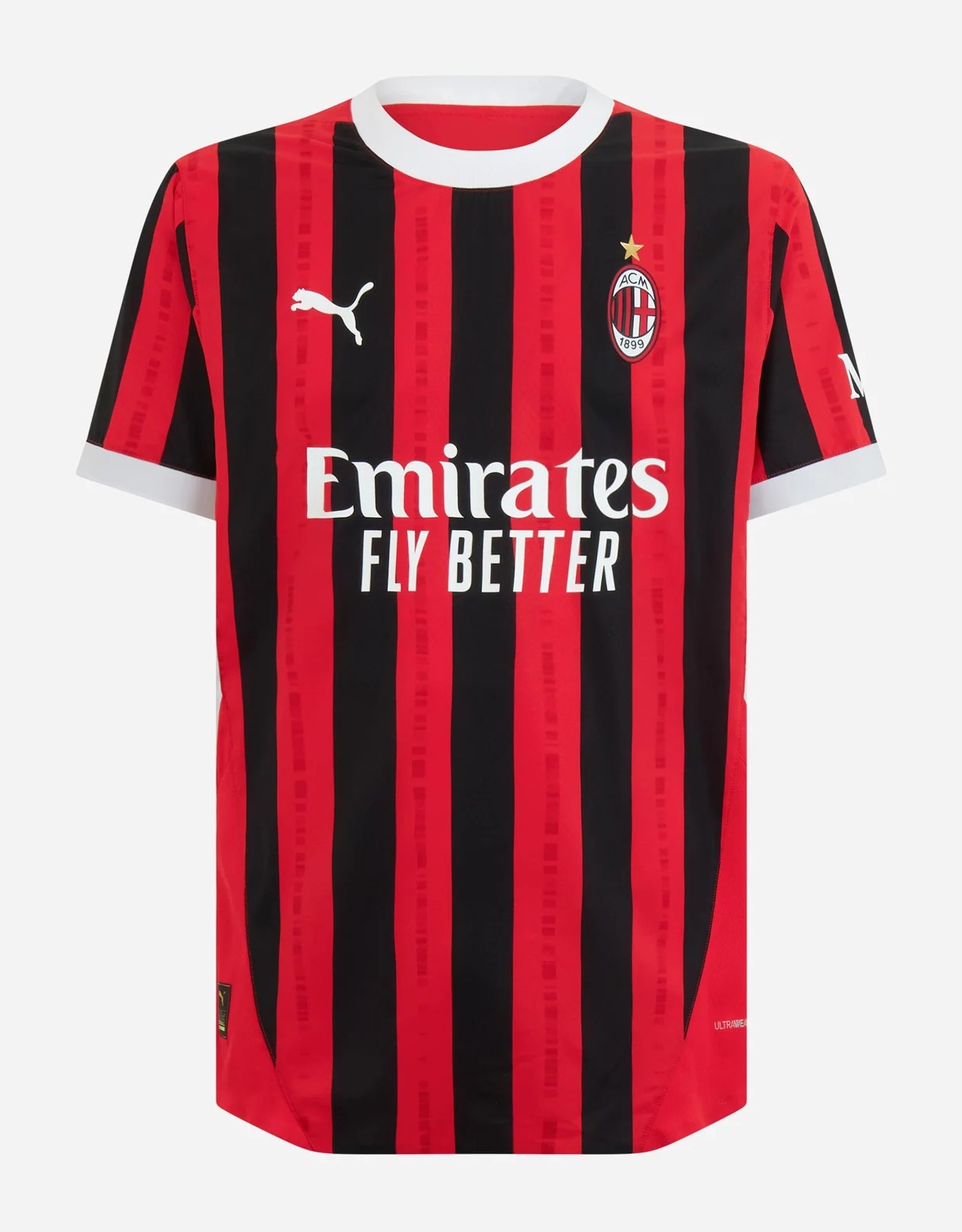 Camisola versão jogador AC Milan principal 2024/25