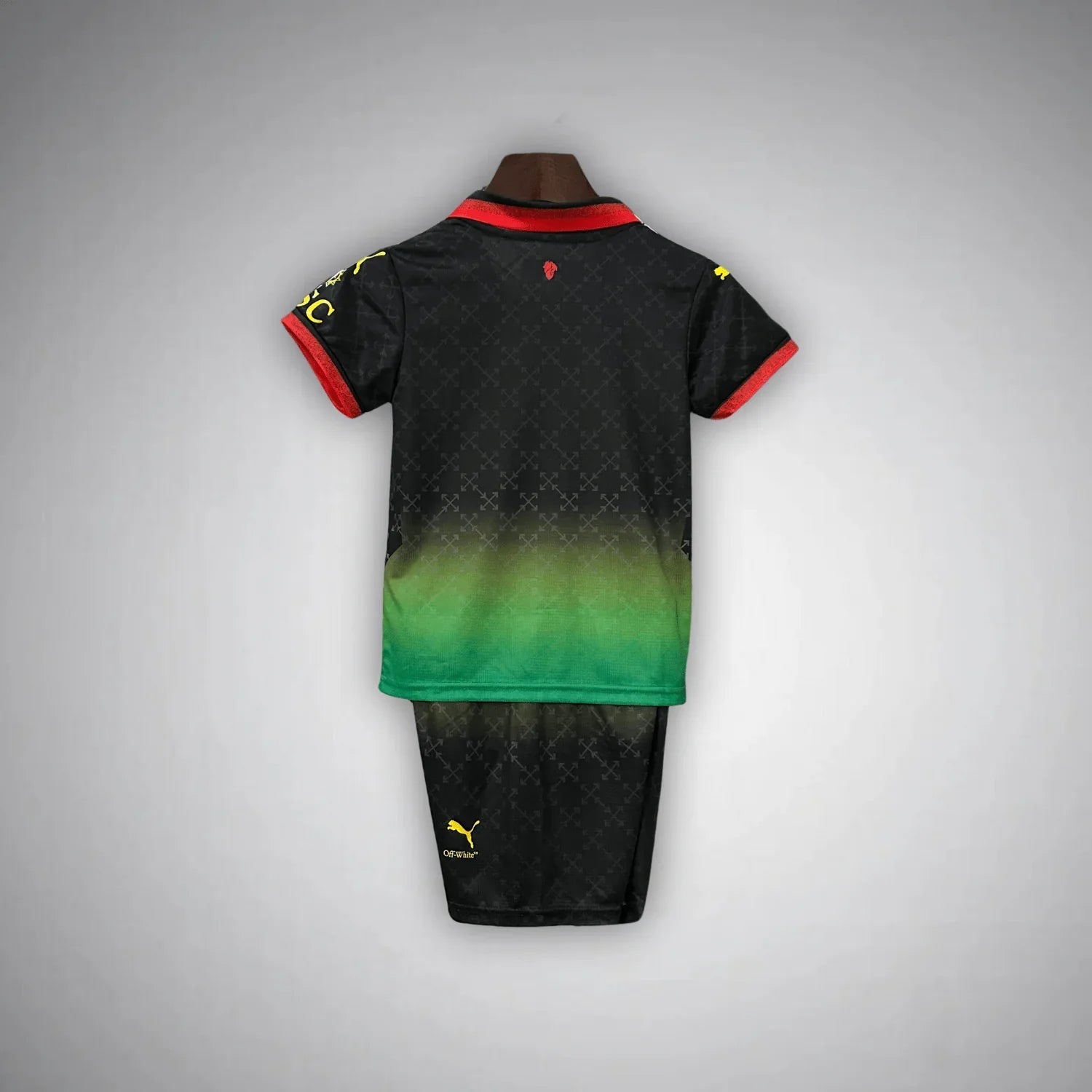 AC Milan x Off-White Schwarzes Kindertrikot 2025/2026