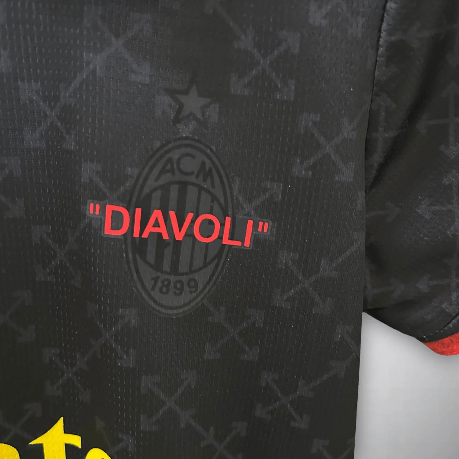 AC Milan x Off-White Schwarzes Kindertrikot 2025/2026