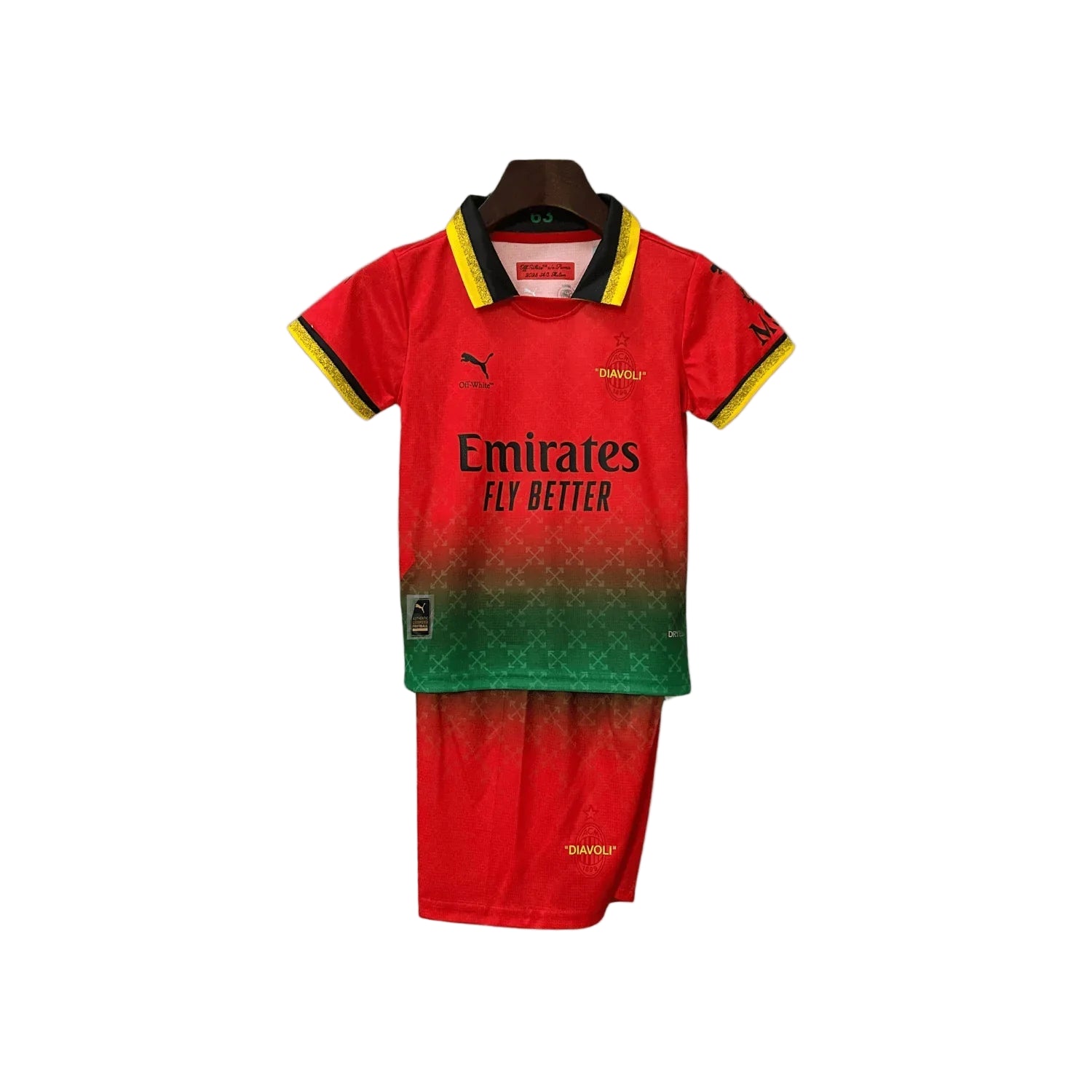 Maglia Bambini AC Milan Off-White Rossa 2025/2026