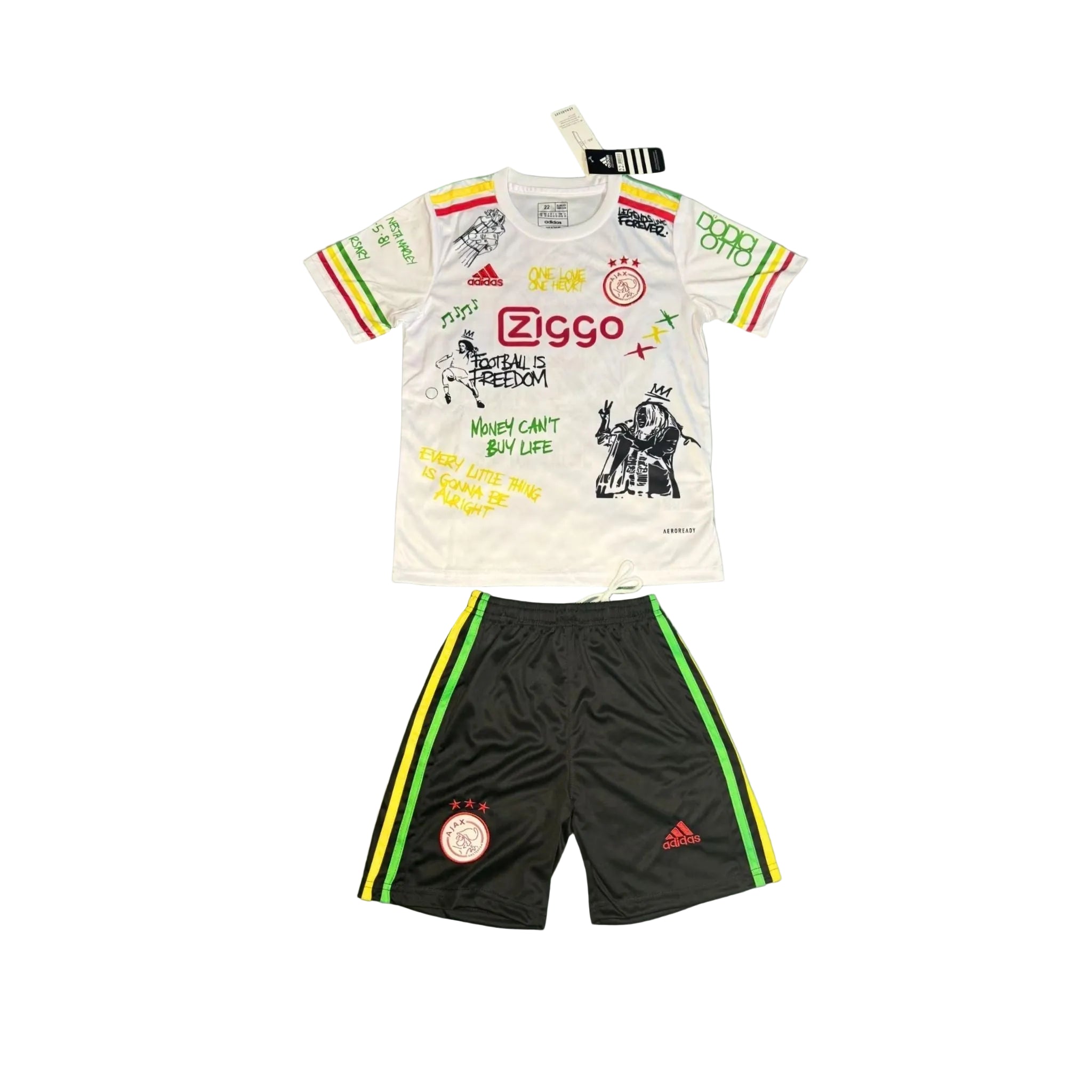 Camisola Infantil Ajax Bob Marley Branca