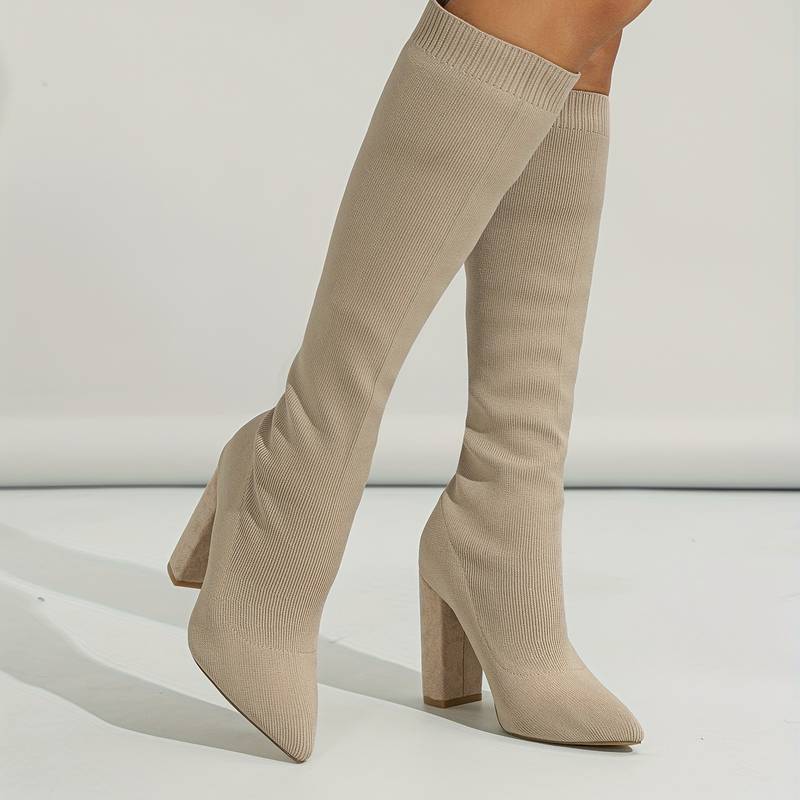 Botines para mujer de longitud al tobillo con tacón bloque y diseño superior estructurado