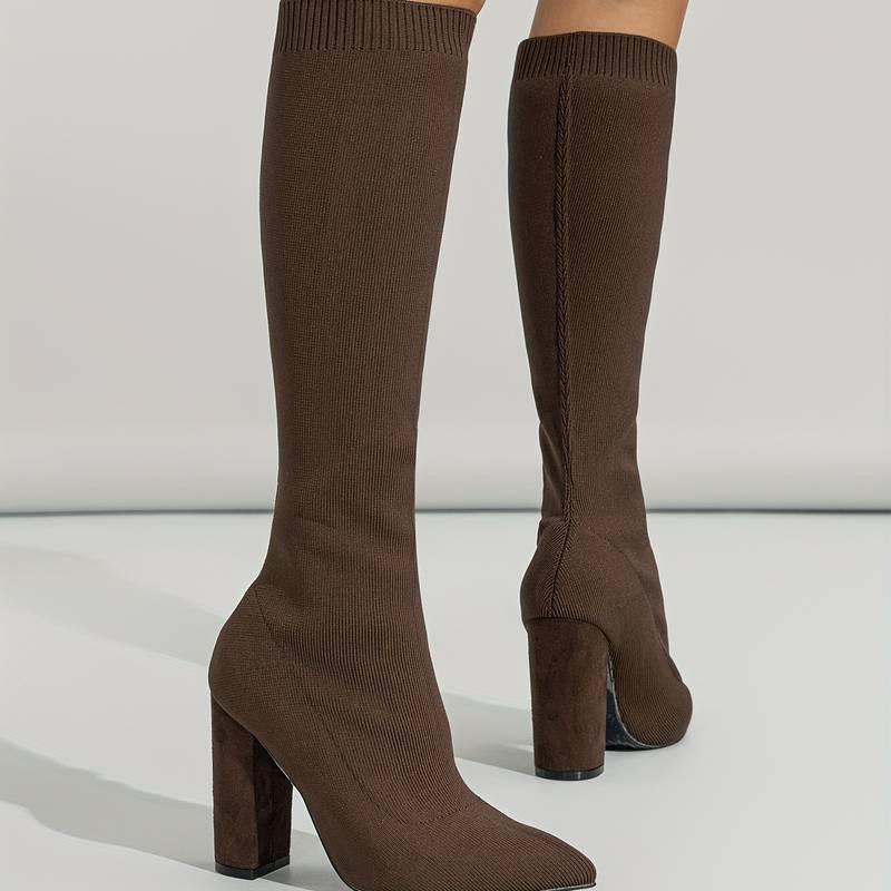 Botines para mujer de longitud al tobillo con tacón bloque y diseño superior estructurado