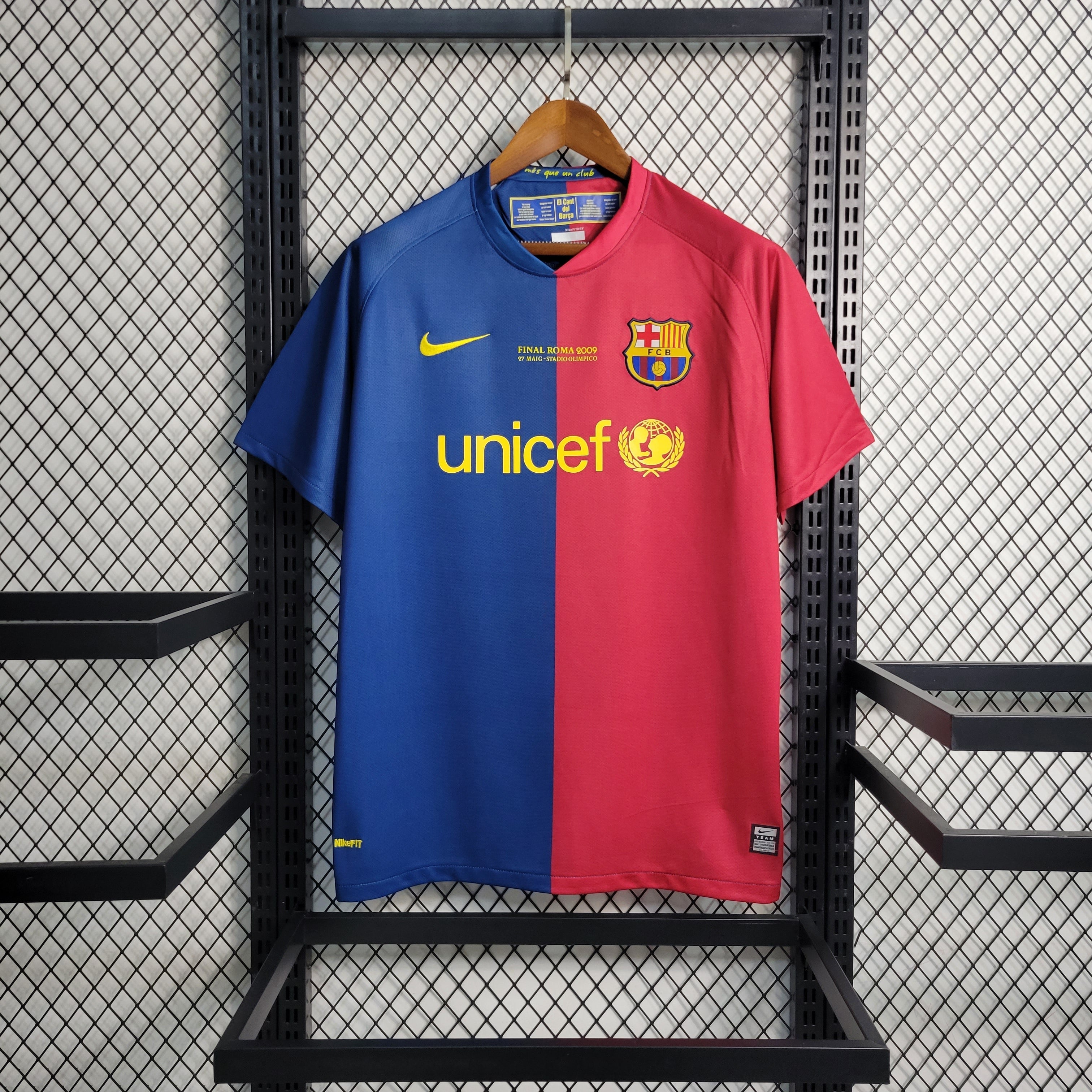Maillot domicile final Roma Barcelone 2008/2009