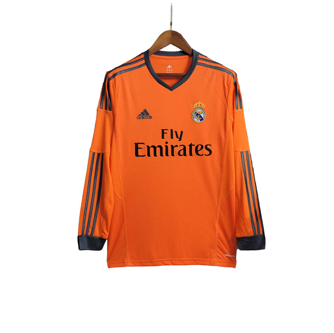 Tercera equipación retro naranja manga larga Real Madrid 2013/2014