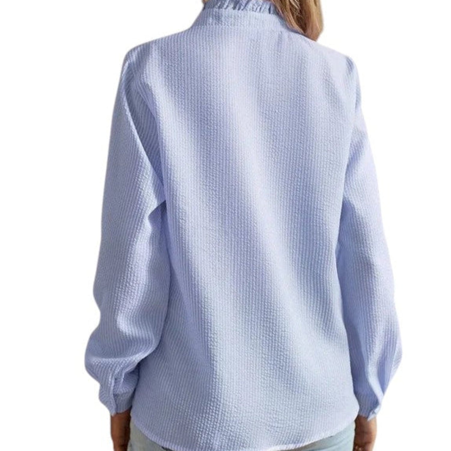 Bluse Damen gestreift, langärmlig, klassische Passform