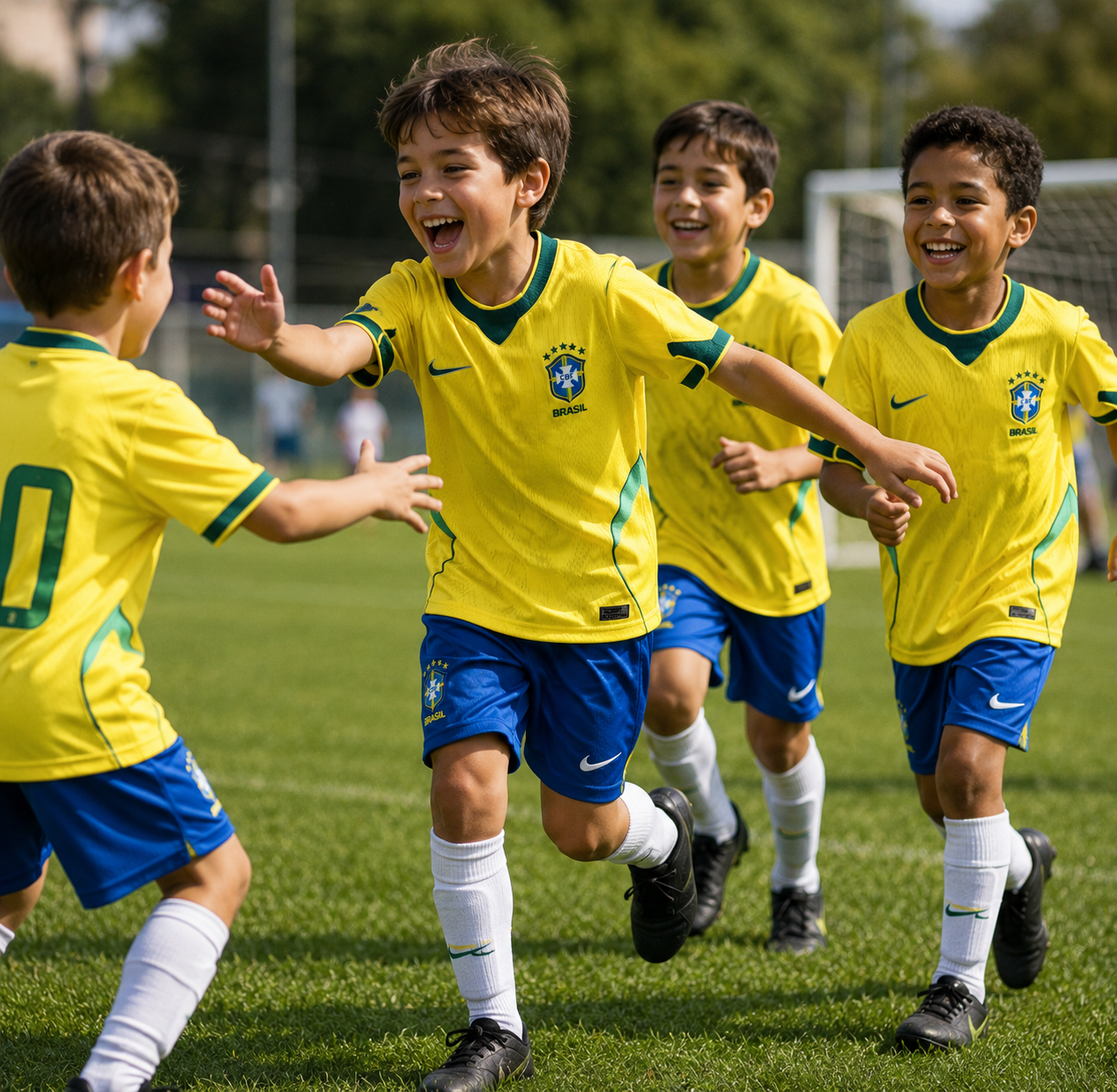 Camisola Infantil Casa Brasil para o Mundial 2026