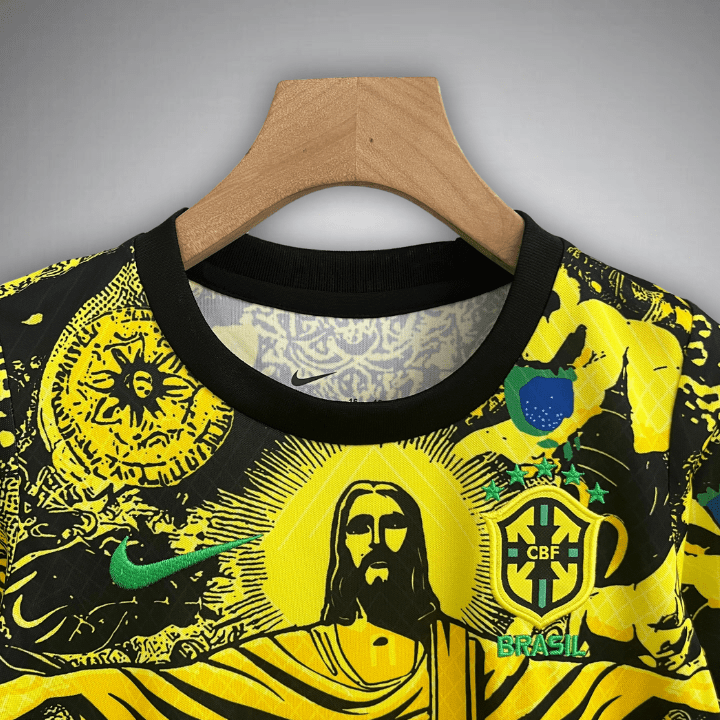 Brasil Jesus Christus der Erlöser Kinder-Trikot – Gelbe Edition