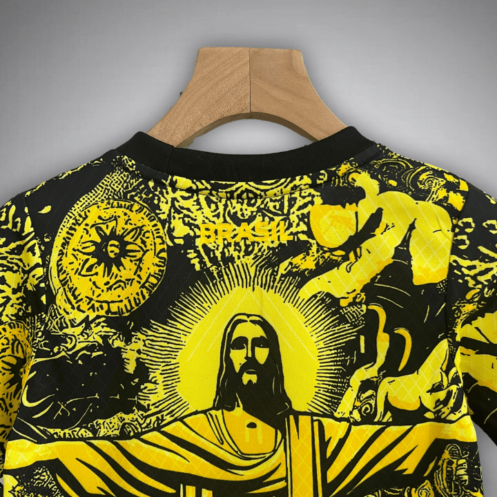 Brazil Jesus Christ the Redeemer Kids Jersey – Yellow Edition
