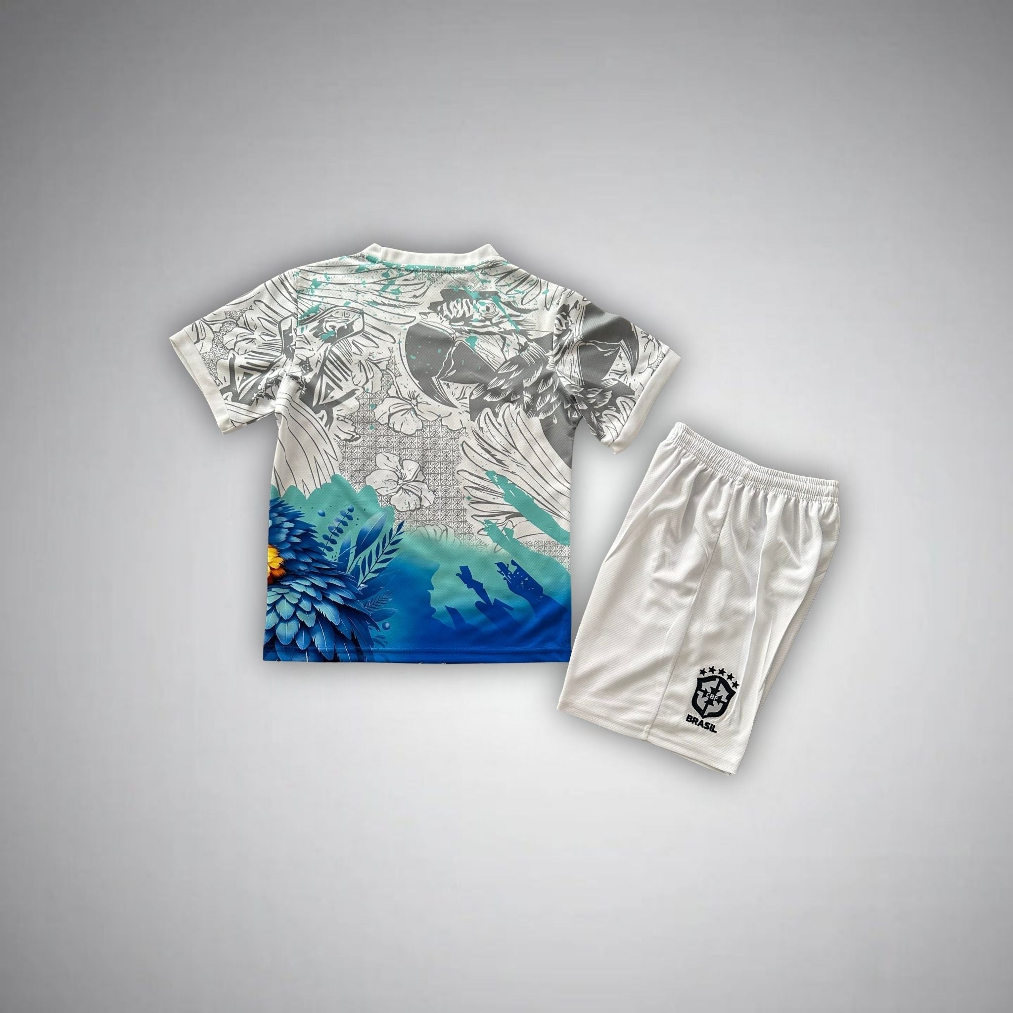 Brasilien Blau Papagei Kindertrikot