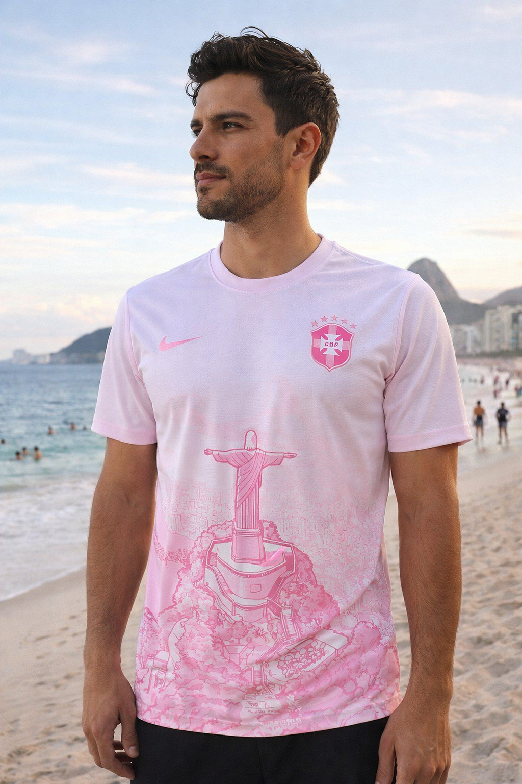 Brazilië Jezus Christus Roze Shirt Speciale Editie 2026