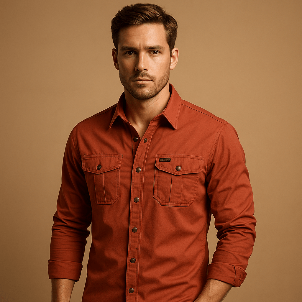 Camicia cargo uomo, vestibilità rilassata, stile outdoor per comfort quotidiano