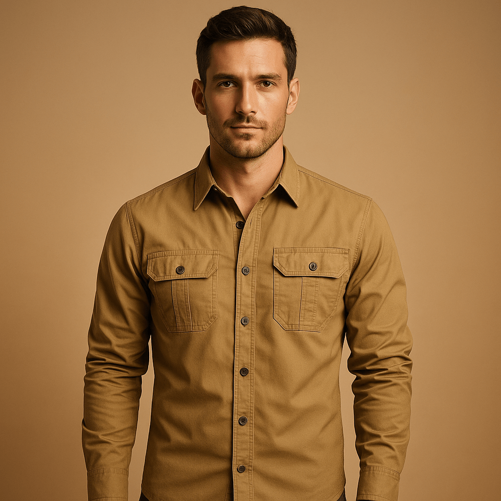 Camicia cargo uomo, vestibilità rilassata, stile outdoor per comfort quotidiano