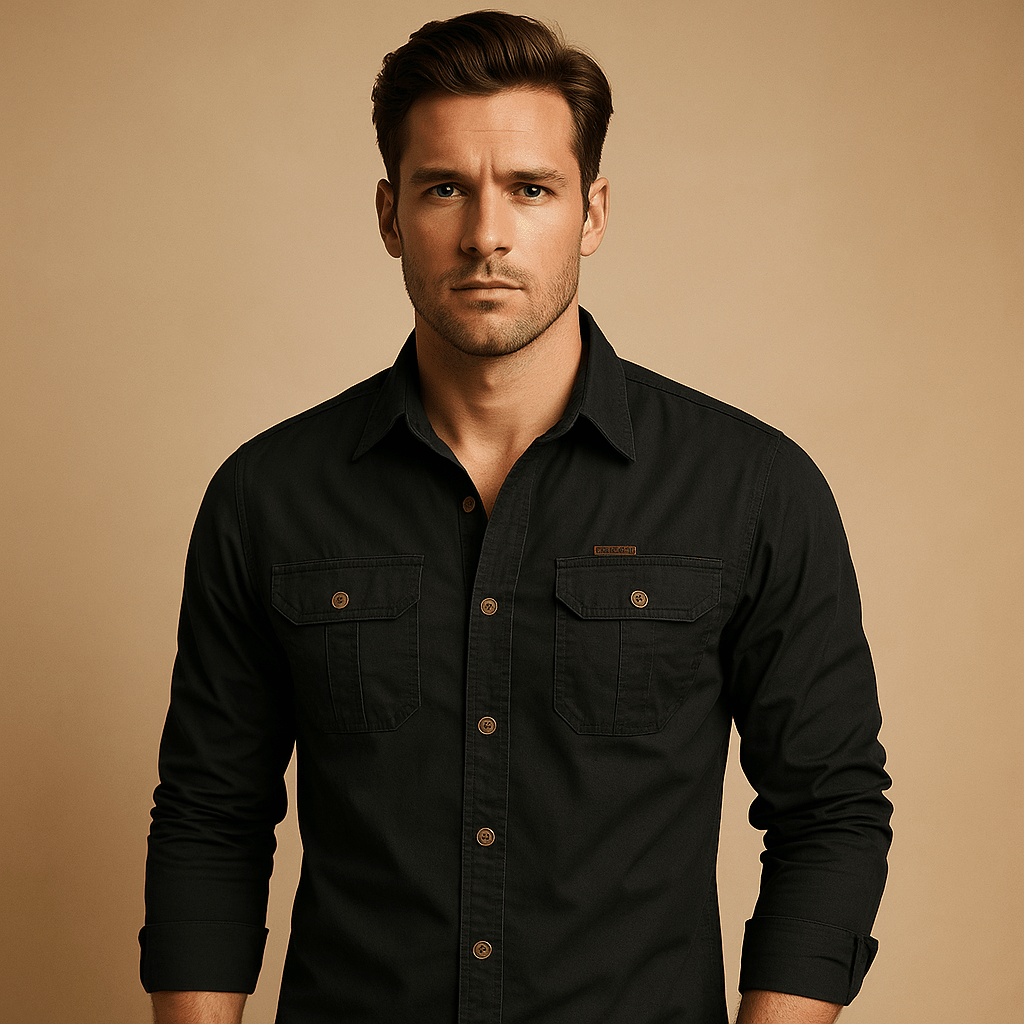Camicia cargo uomo, vestibilità rilassata, stile outdoor per comfort quotidiano