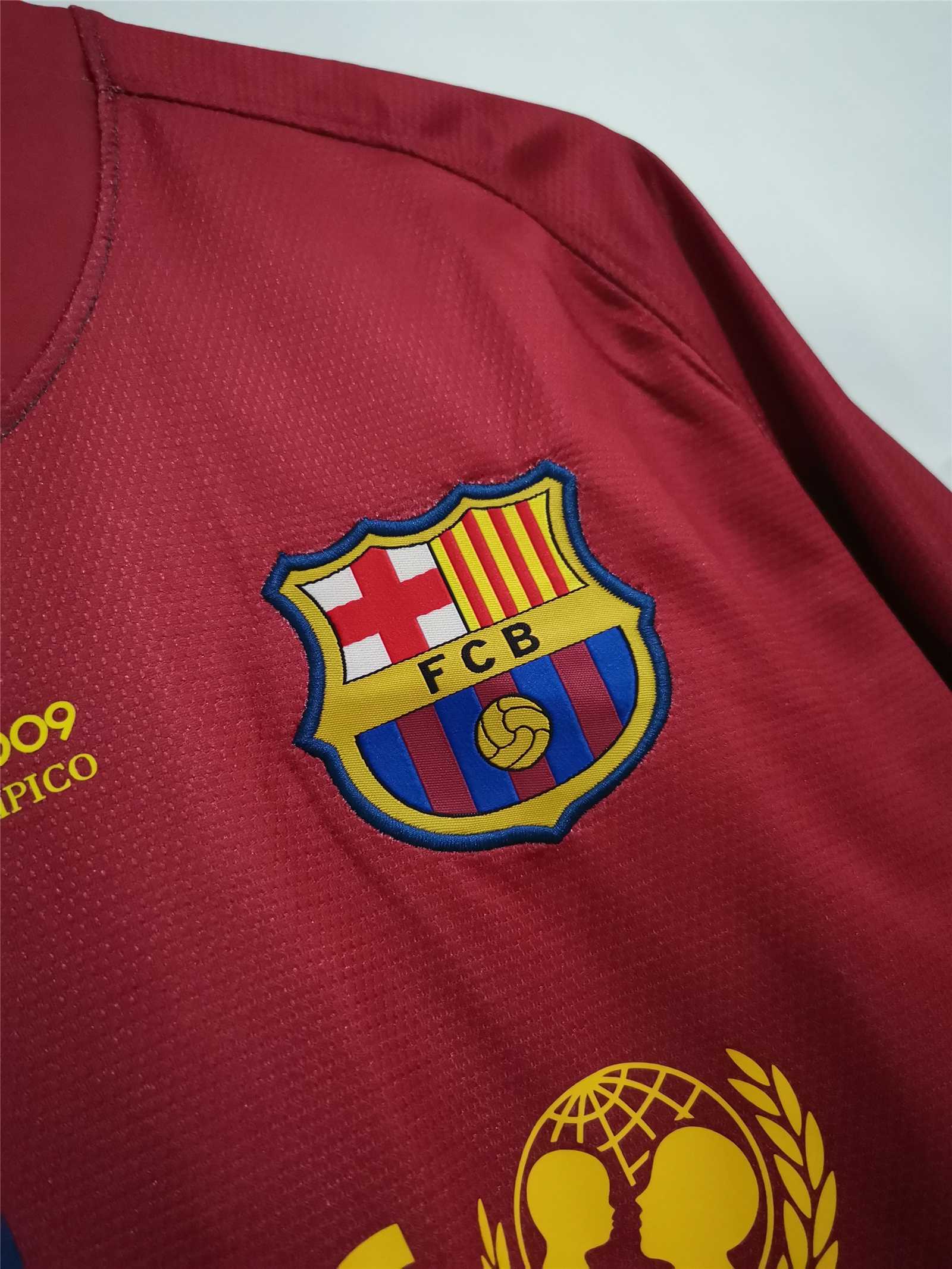 Maillot domicile final Roma Barcelone 2008/2009