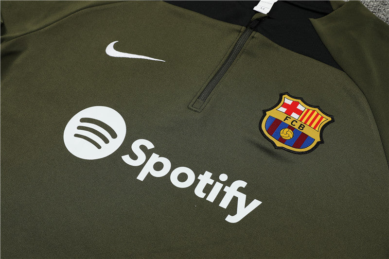 Barcelona 23-24 Fato de Treino Verde Militar