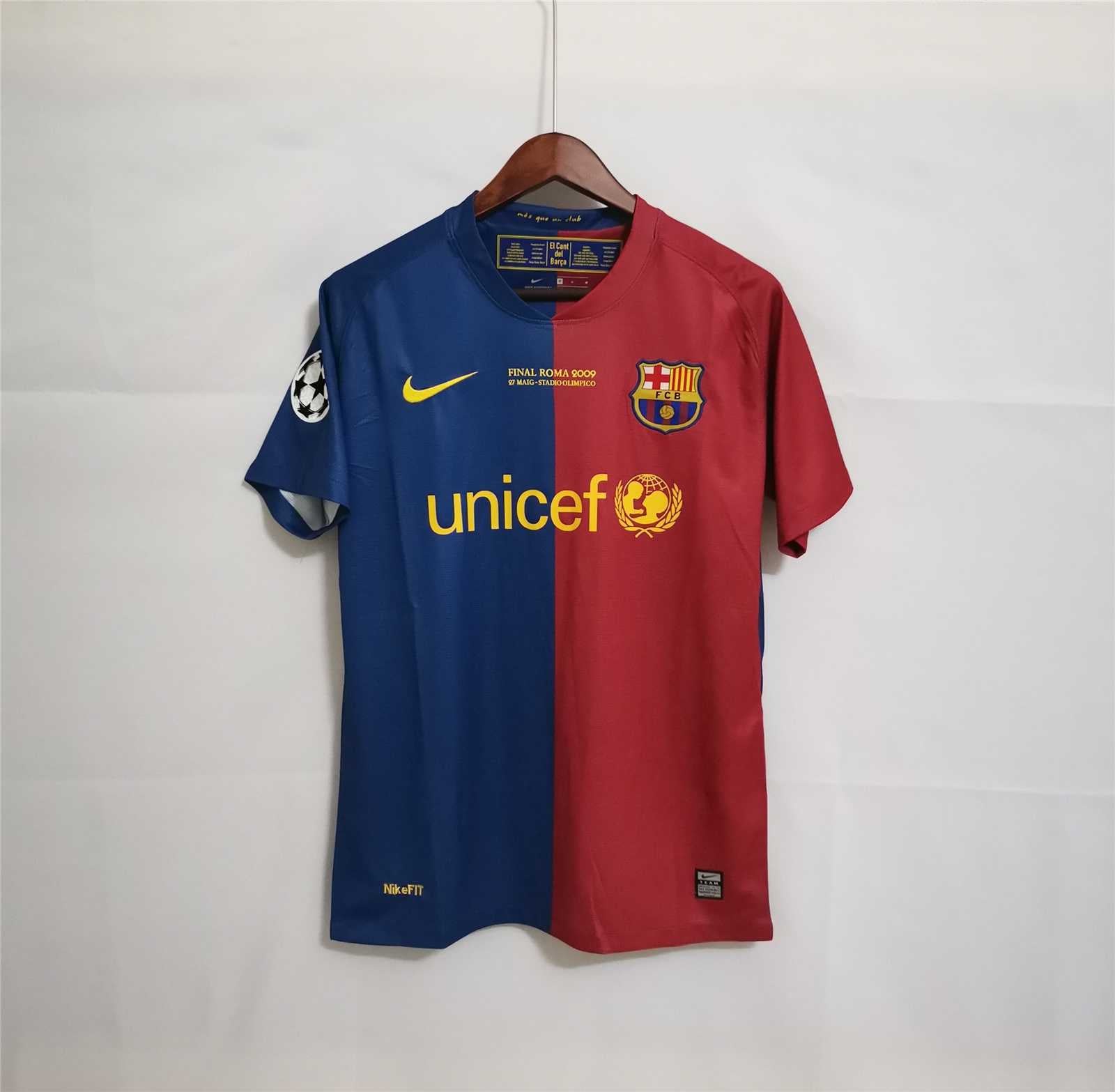 Equipamento final em casa do Barcelona Roma 2008/2009