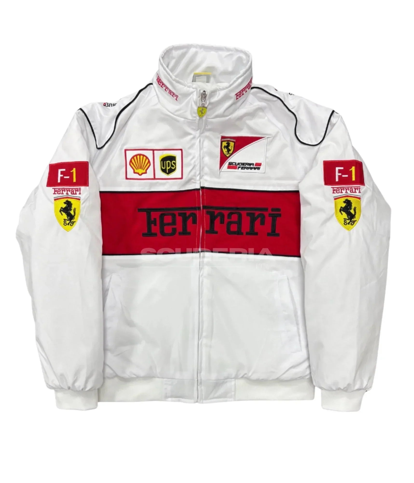 Veste Vintage Blanche Ferrari F1 Racing