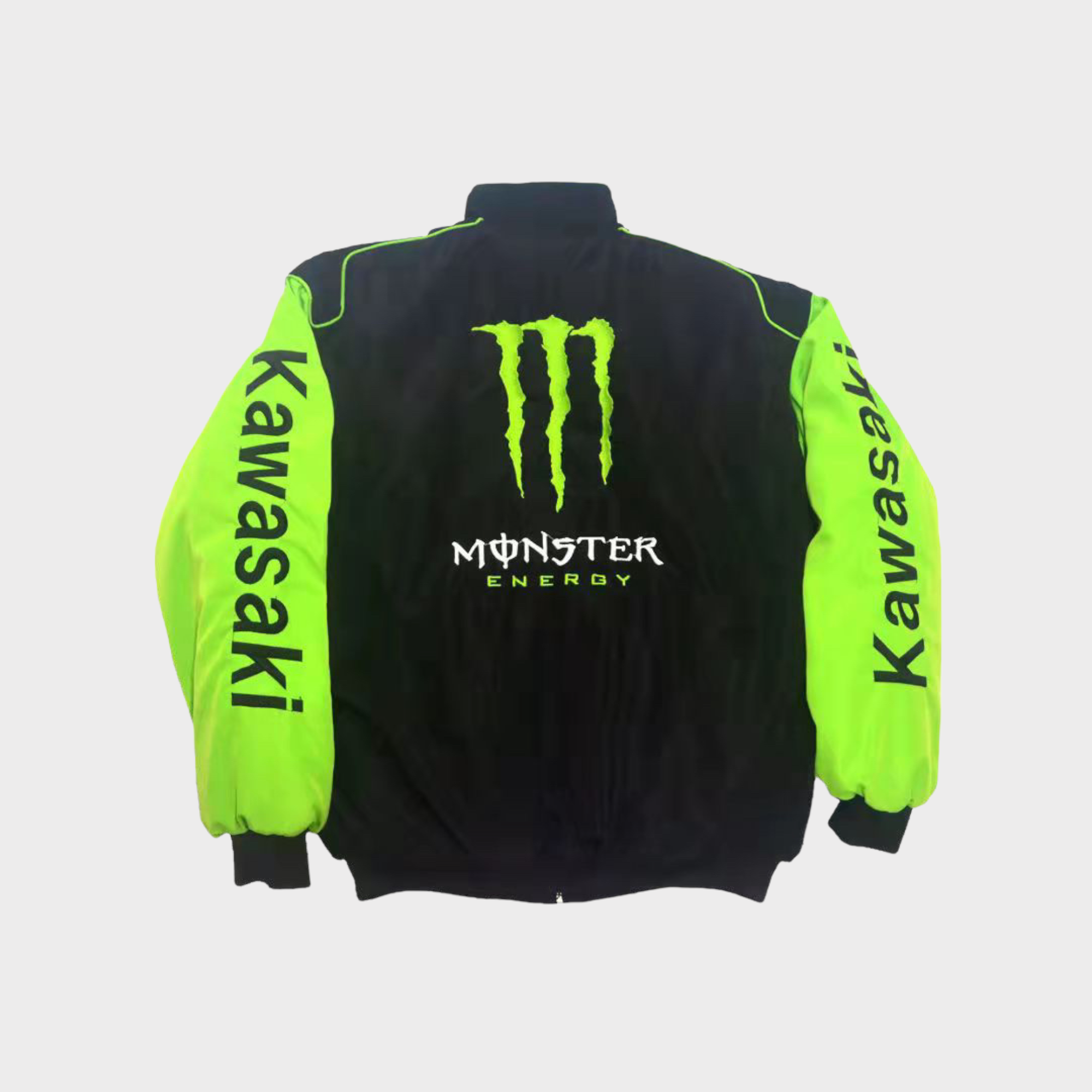 Kawasaki Monster Energy Racing Team Jacket – Black/Green Motorsport Outerwear