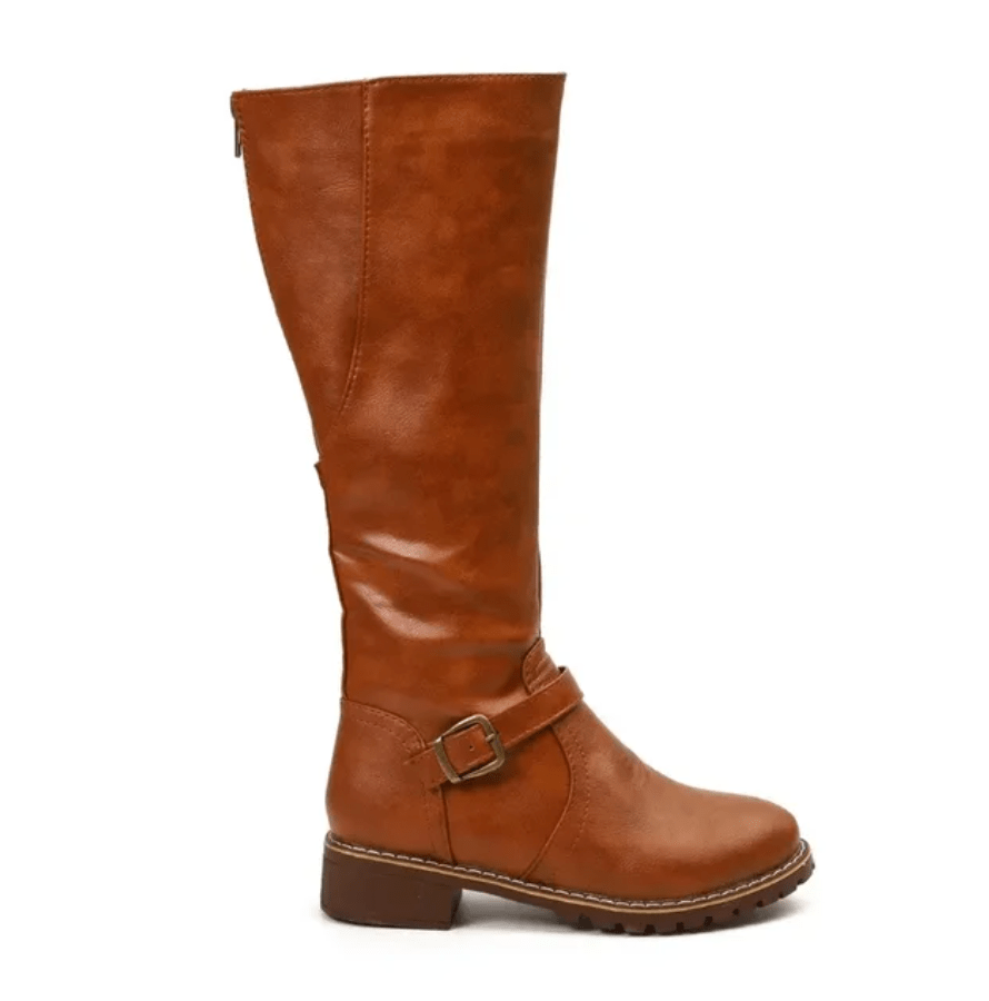 Damen kniehohe Stiefel, hoher Schaft, Reißverschluss