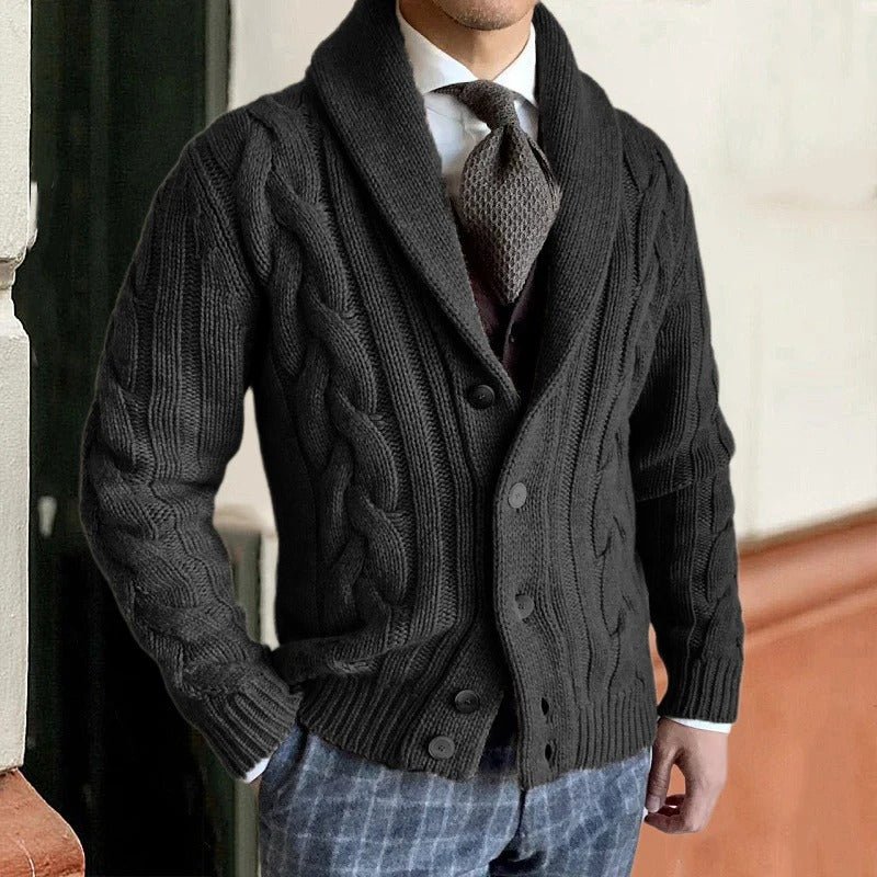 Strickjacke Herren, Knopfleiste, warmer Pullover