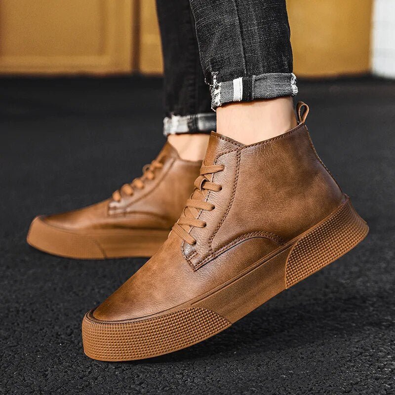 Botas con cordones para hombre, diseño robusto y duradero con atractivo atemporal