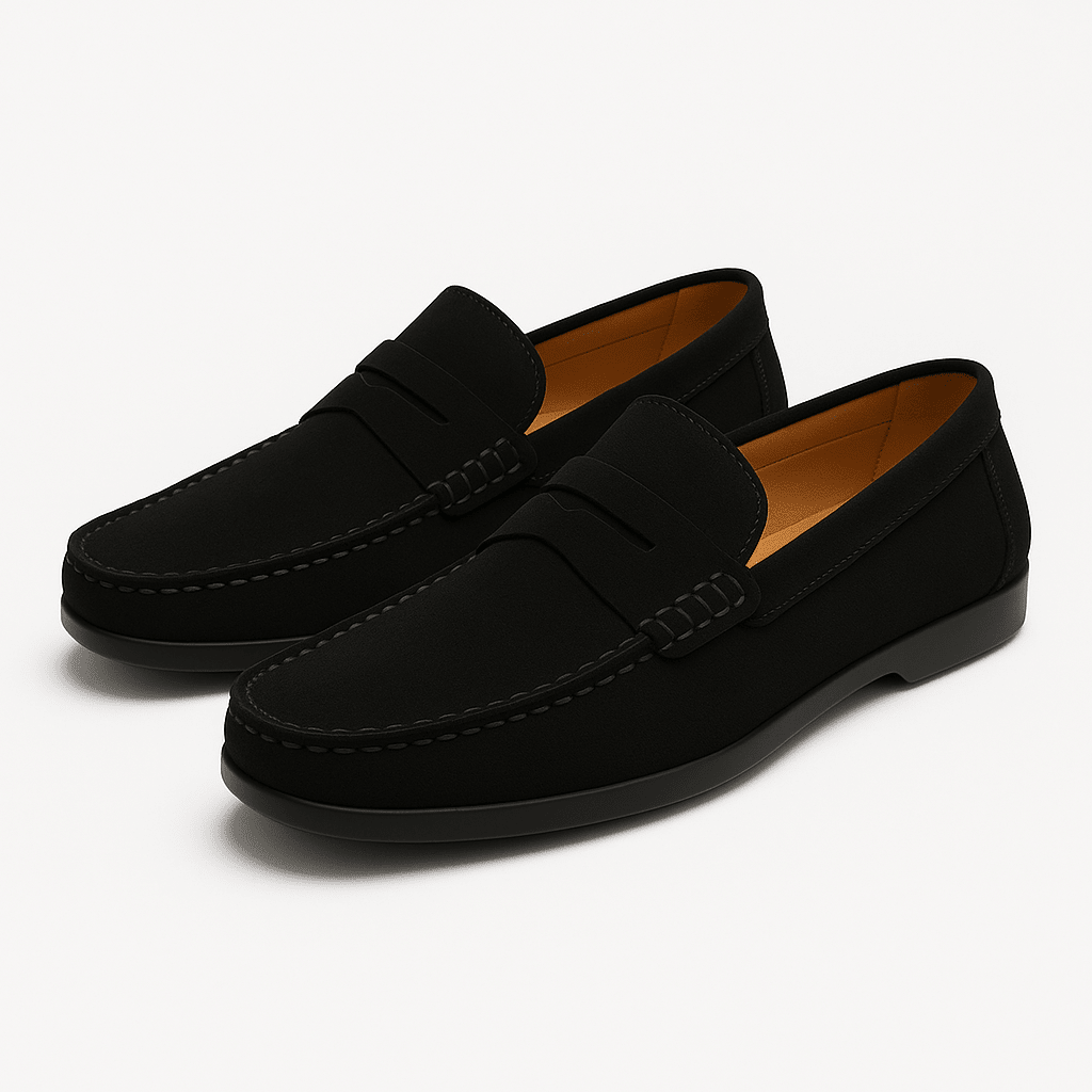 Loafers Herren Wildleder Slipper Bequeme Lässige Schuhe