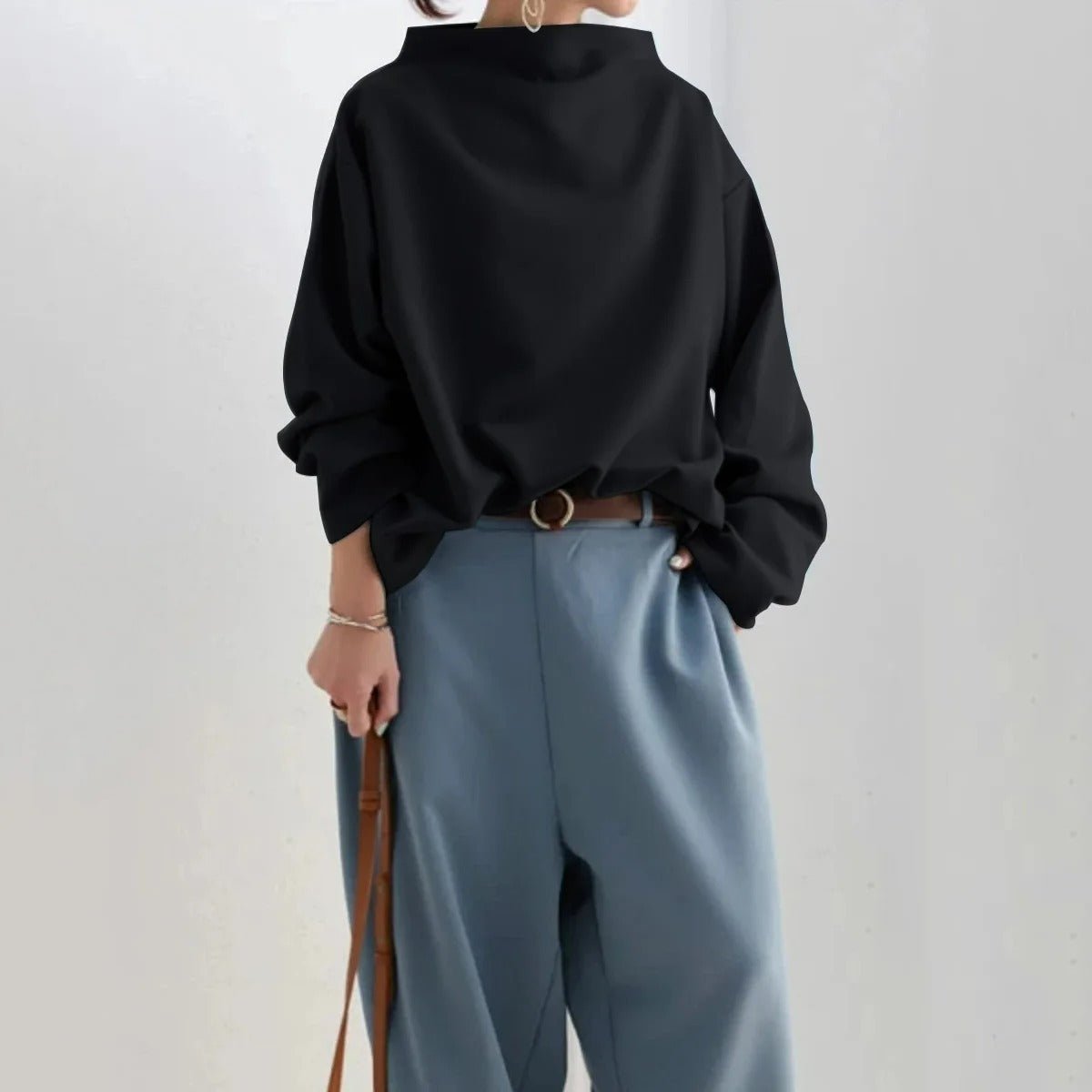 Damen Langarm Pullover Eleganter lässiger Alltagslook