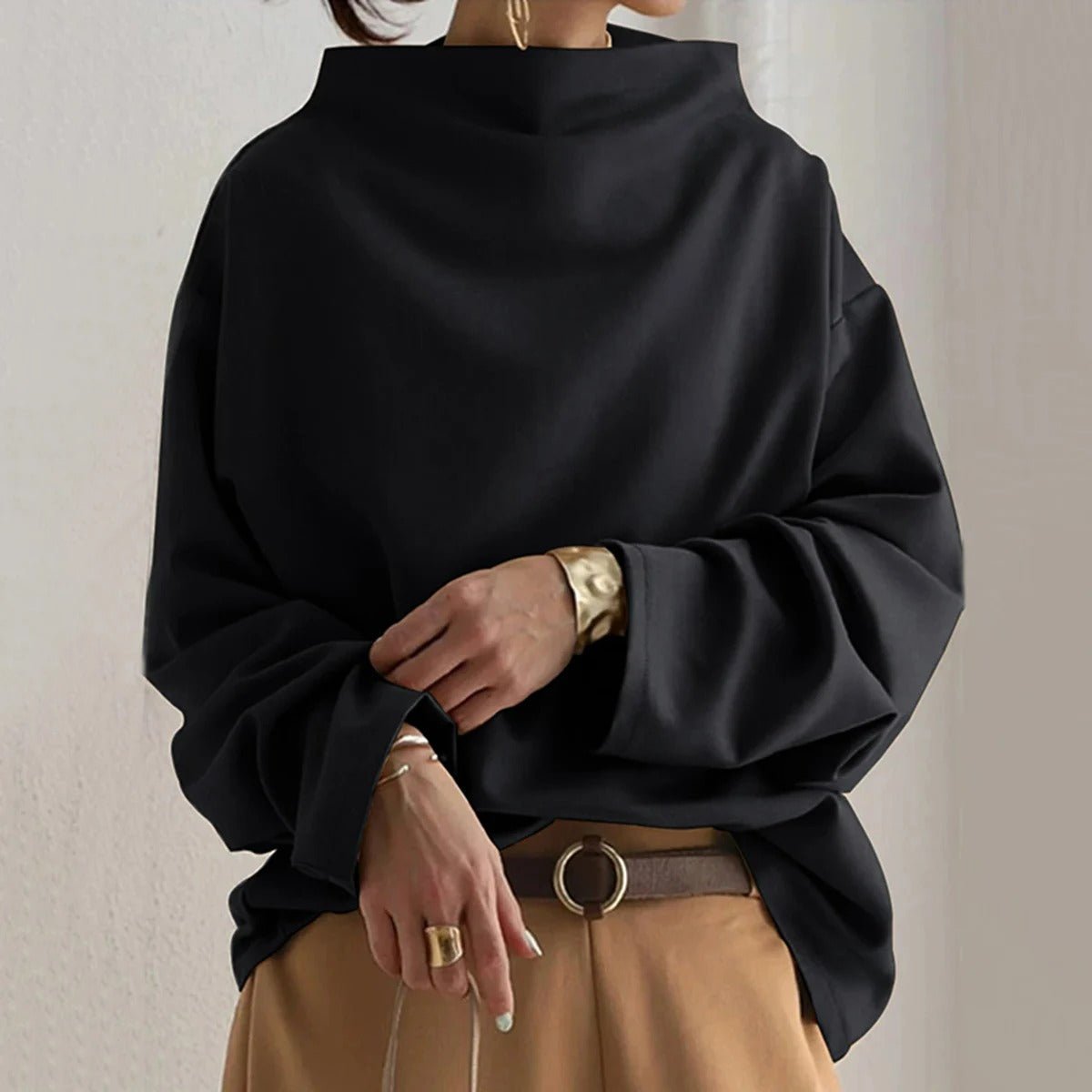 Damen Langarm Pullover Eleganter lässiger Alltagslook
