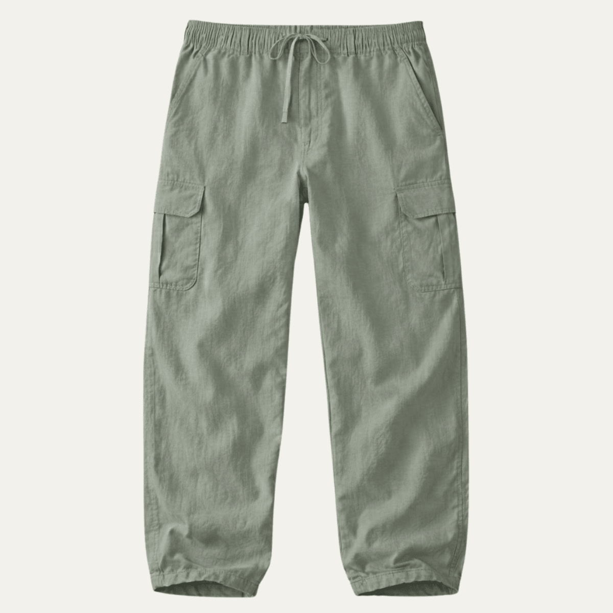 Herren Leinen-Cargohose - Weiter Schnitt, Mehrfach-Taschen-Design