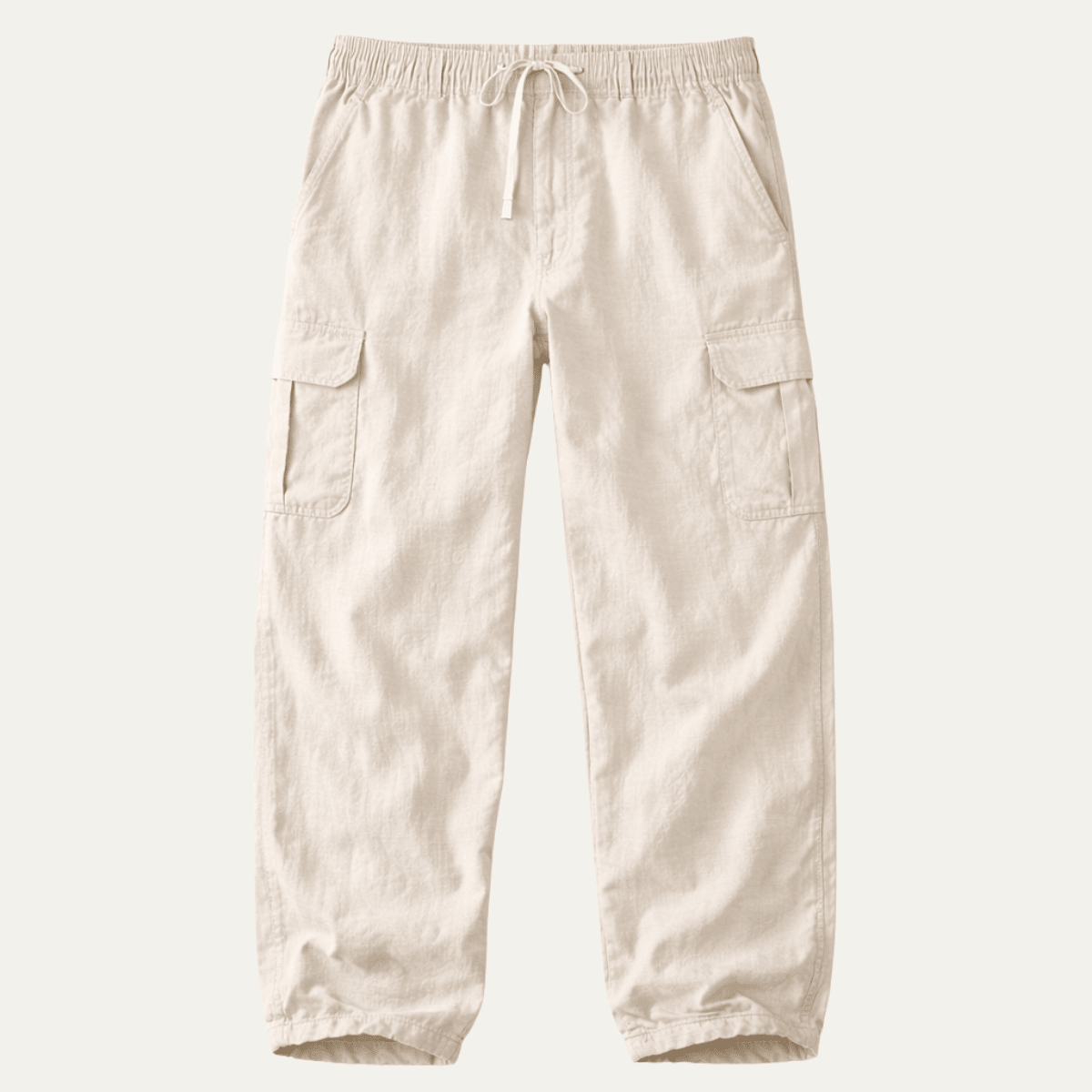 Herren Leinen-Cargohose - Weiter Schnitt, Mehrfach-Taschen-Design