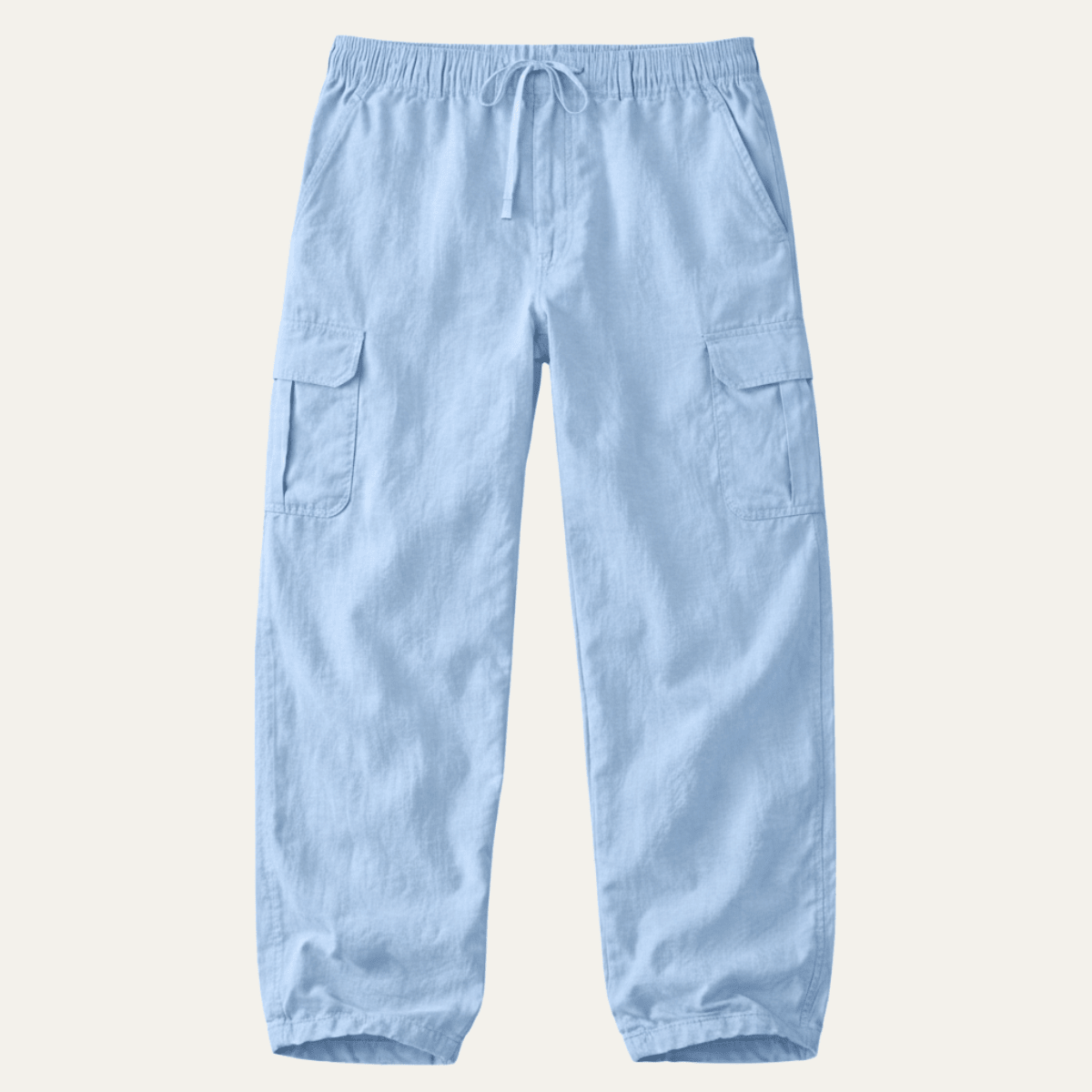 Herren Leinen-Cargohose - Weiter Schnitt, Mehrfach-Taschen-Design