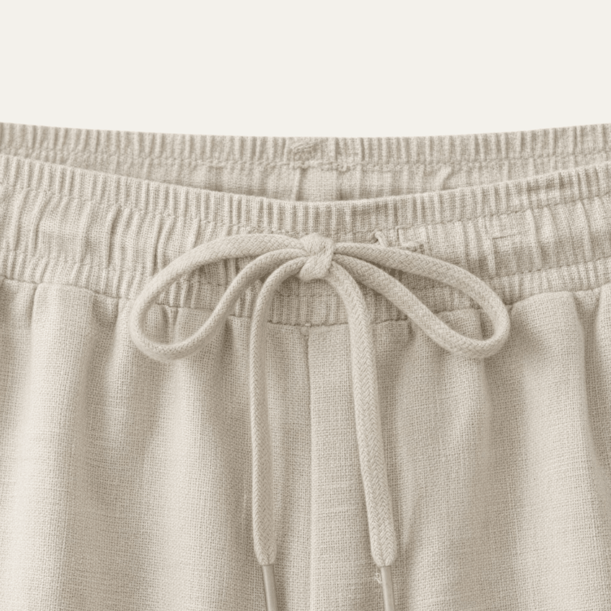 Heren linnen overhemd en korte broek set — Lange mouwen, losse pasvorm met knoopsluiting
