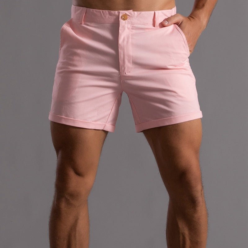 Pantalones cortos de lino para hombre — ajuste contorneado forma entallada largo corto