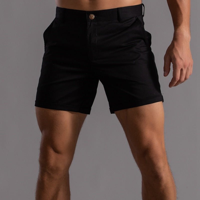 Pantalones cortos de lino para hombre — ajuste contorneado forma entallada largo corto