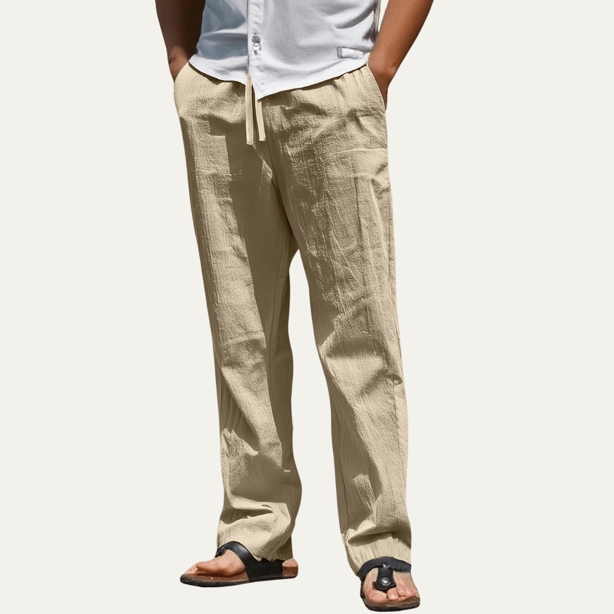 Pantalones de lino para hombre — Ajuste entallado y diseño de pierna moldeada