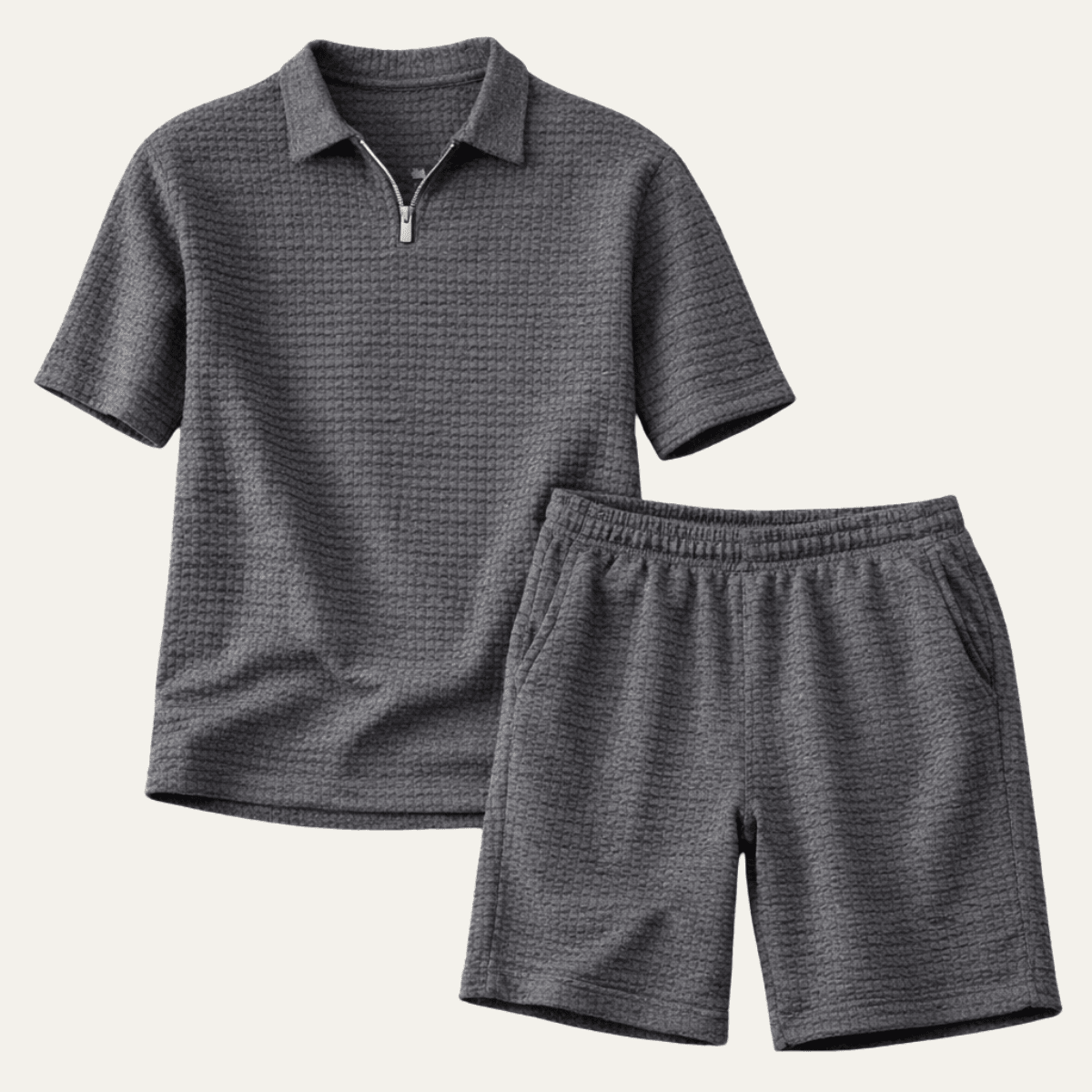 Herren-Polo-Set — Kurzärmelig, lockere Passform, passende Shorts