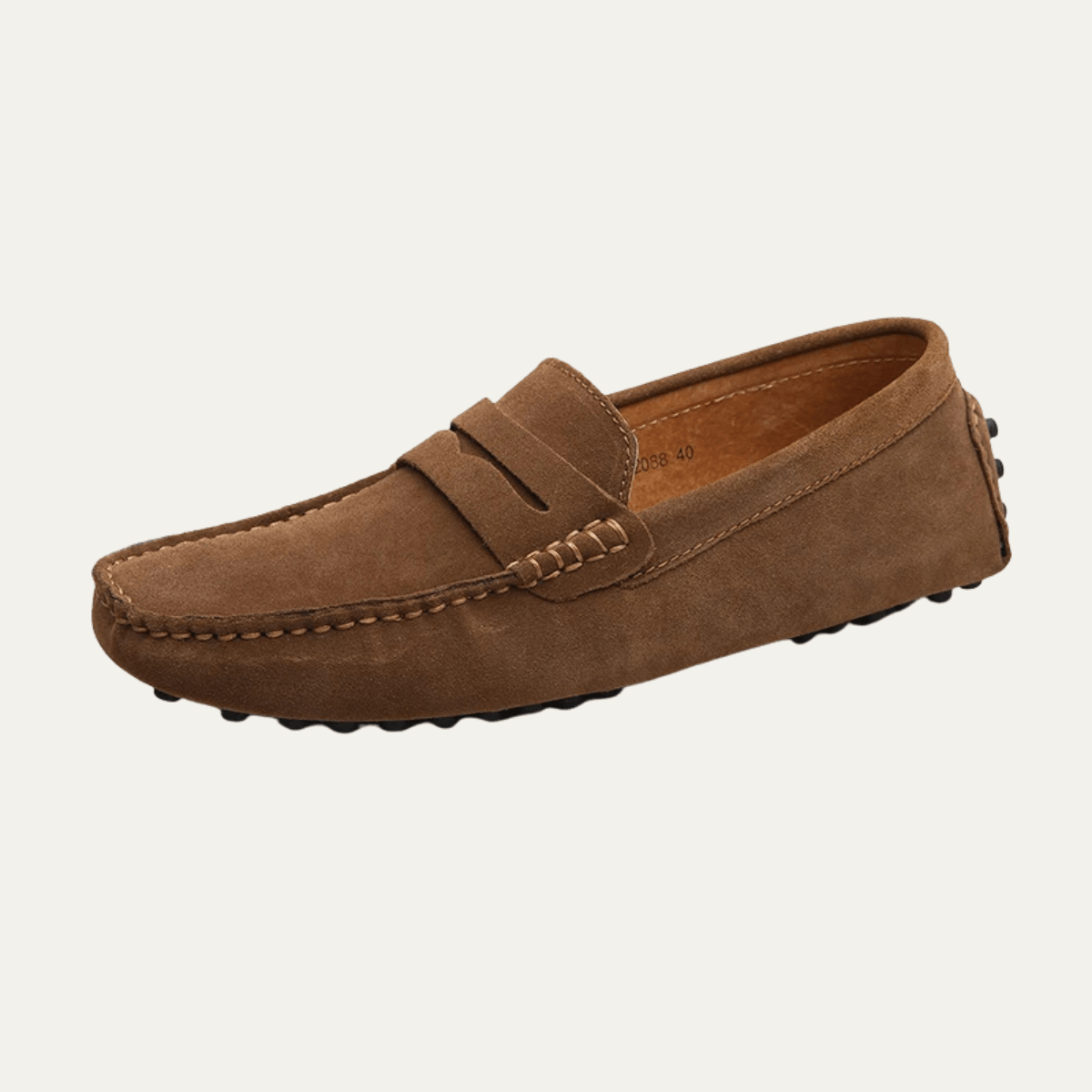 Herren Slipper — Mokassin-Naht, flaches Profil