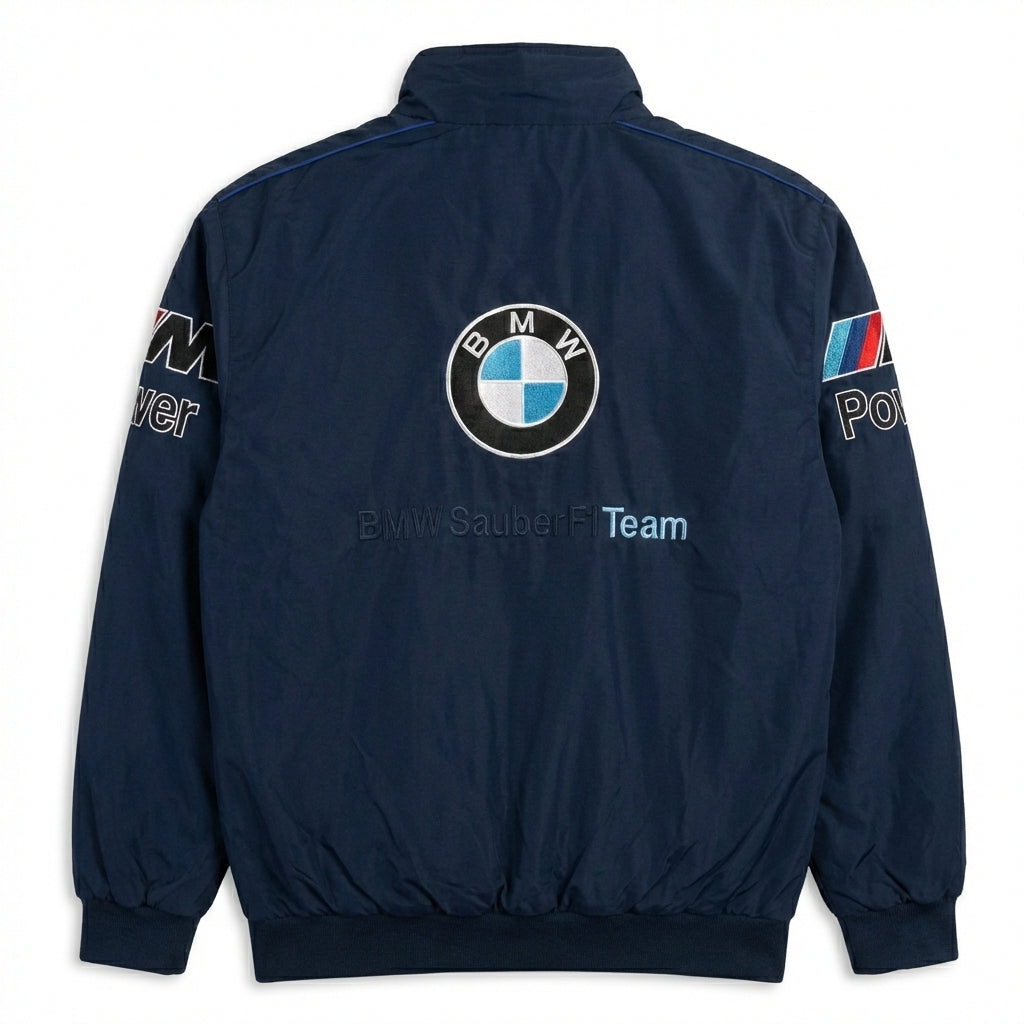 BMW Sauber F1 Team Zip-Up Jacket Navy Blue | M Power Petronas Racing Logos