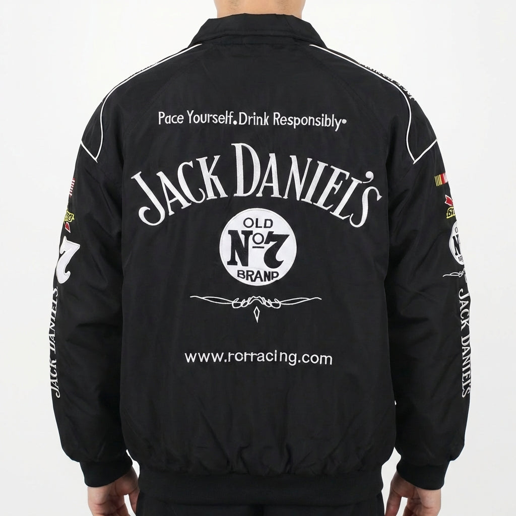 Jack Daniel's Old No. 7 Racing Jacket Black | Full Zip NASCAR Sponsor Logos