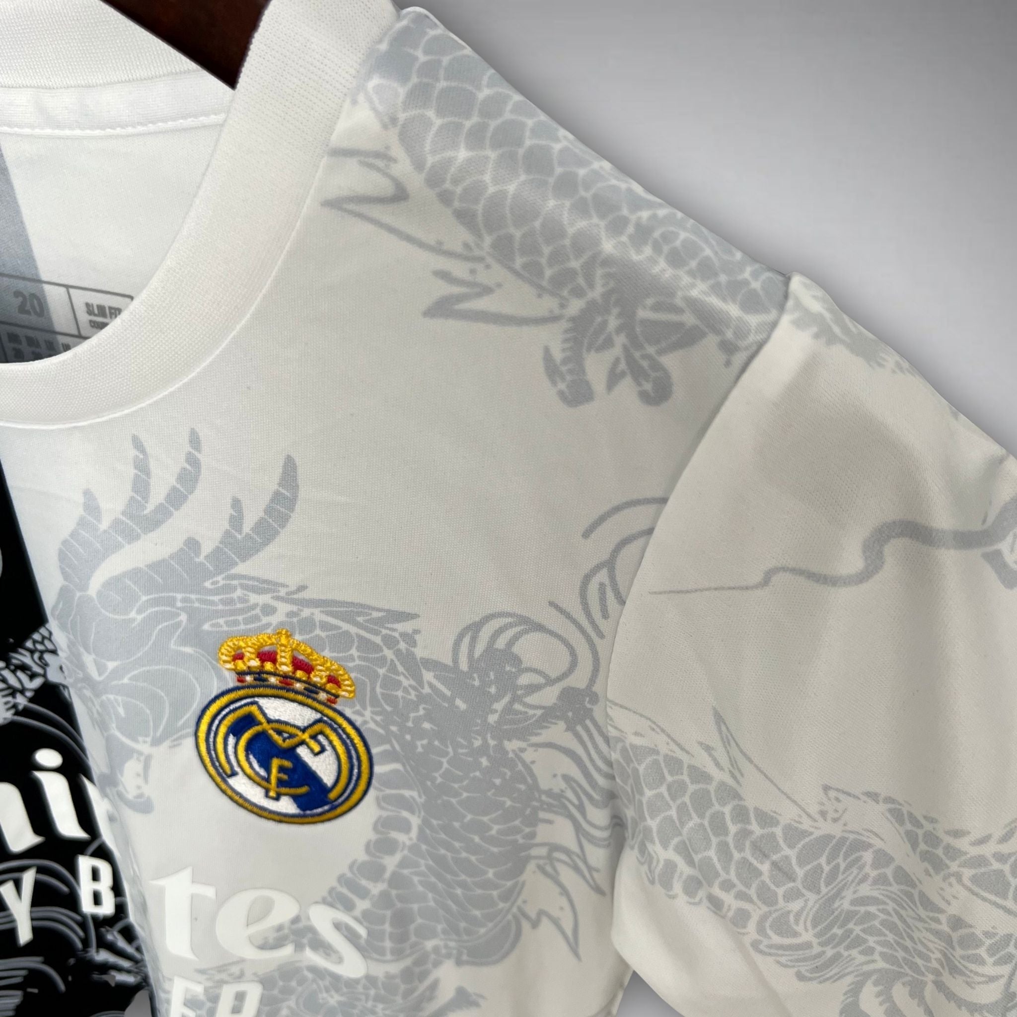 Real Madrid Half white Half black Dragon kids Jersey