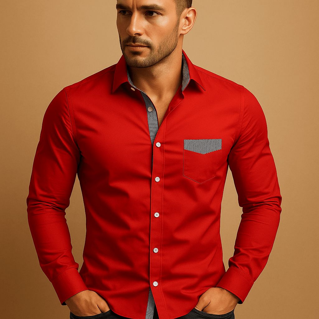 Hemd Herren Schlanke Passform Mit Figurbetontem Profil-Design