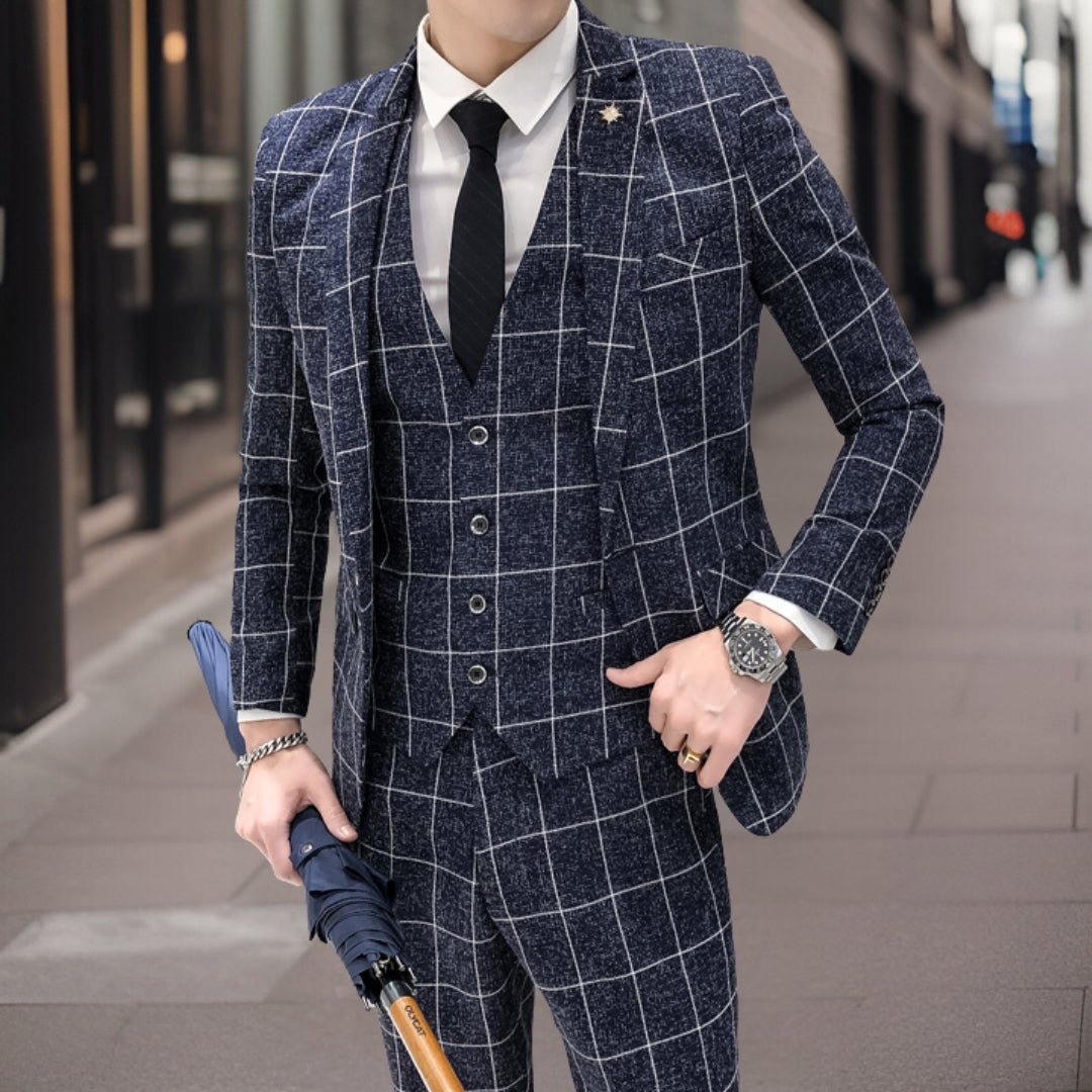 Conjunto de traje para hombre clásico con ajuste slim y estilo formal