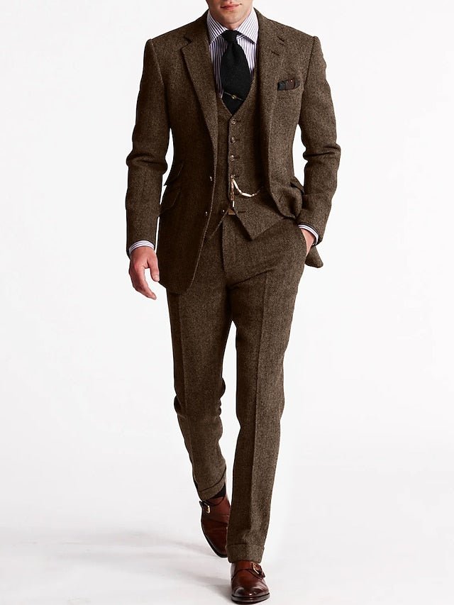 Suit Set Men Tailored Fit Elegance Classic Appeal