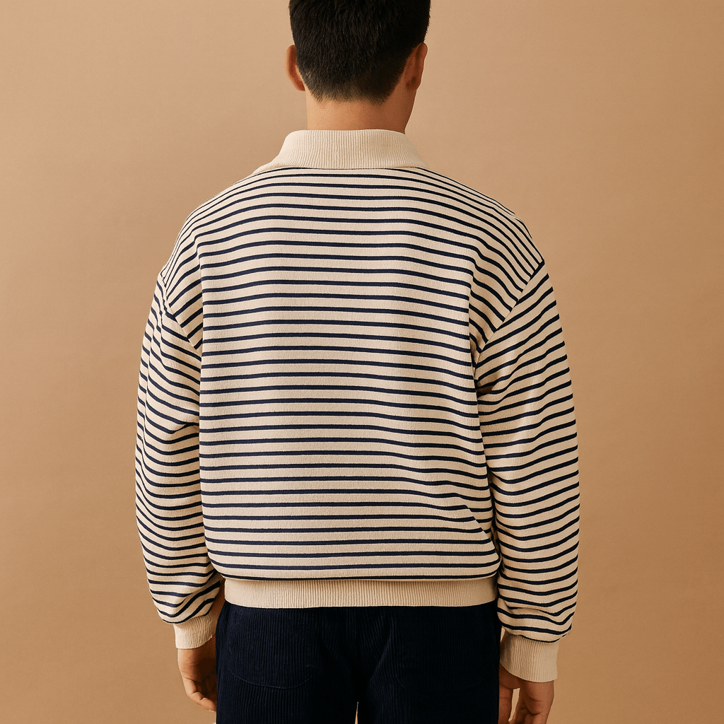Maglione uomo con chiusura mezza zip