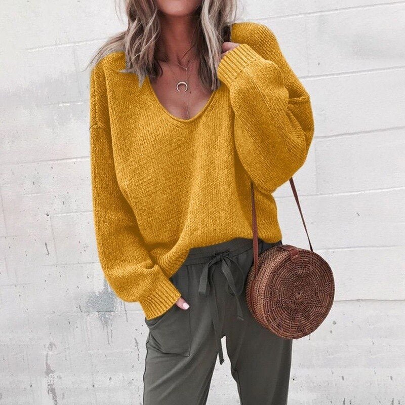Suéter para mujer moderno y elegante de manga larga para uso diario en invierno