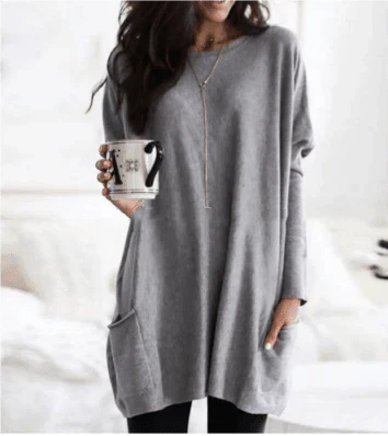 Damen Pullover Lockerer Schnitt Komfort Alltag Look