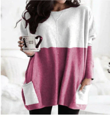 Damen Pullover Lockerer Schnitt Komfort Alltag Look